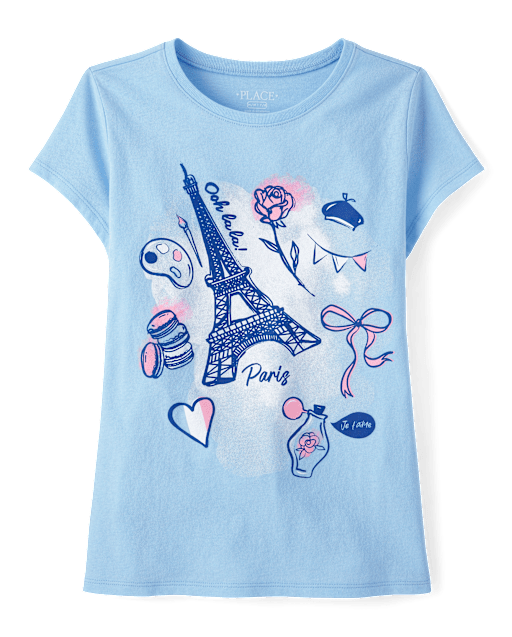 Girls Paris Graphic Tee