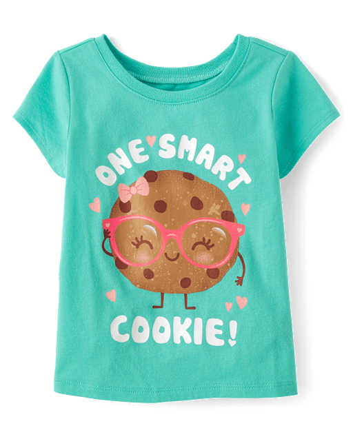 T-shirt graphique One Smart Cookie pour bébés et petites filles