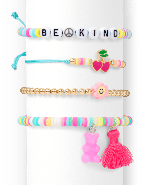 Girls Be Kind Beaded Bracelet 4-Pack