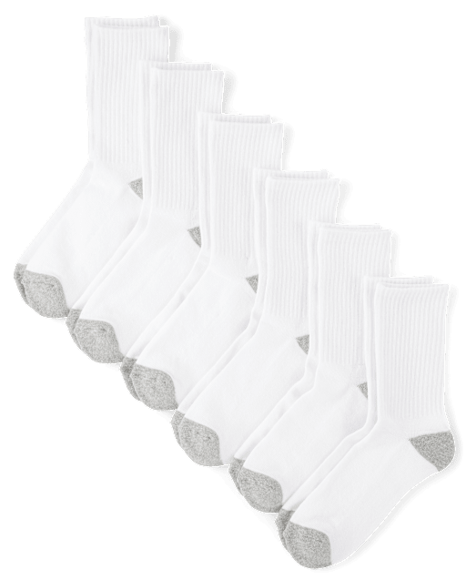 Boys Cushioned Crew Socks 6-Pack