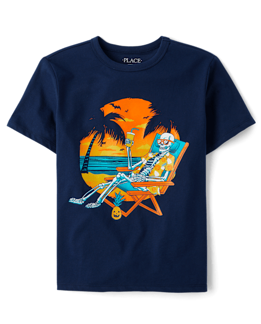 Boys Skeleton Beach Graphic Tee