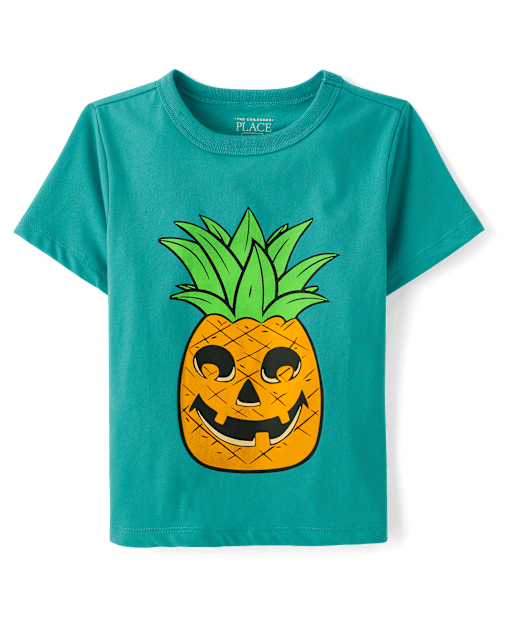 Baby And Toddler Boys Skull Pineapple Graphic Tee