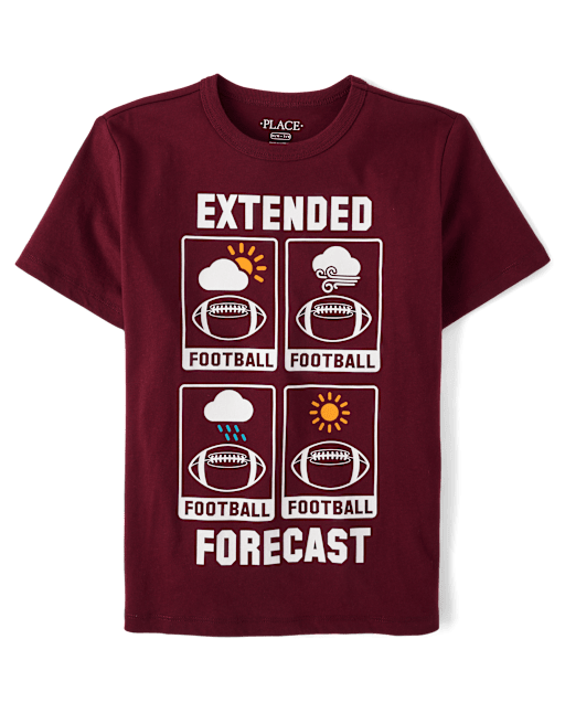 Boys Football Forecast Graphic Tee