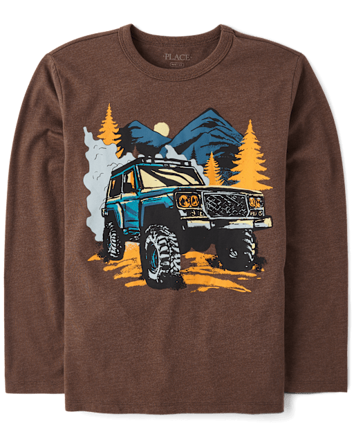 Boys Truck Forest Graphic Tee