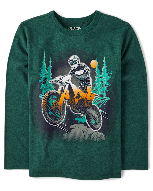 Boys Motocross Biker Graphic Tee