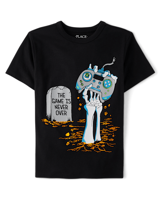 Boys Skeleton Gamer Graphic Tee