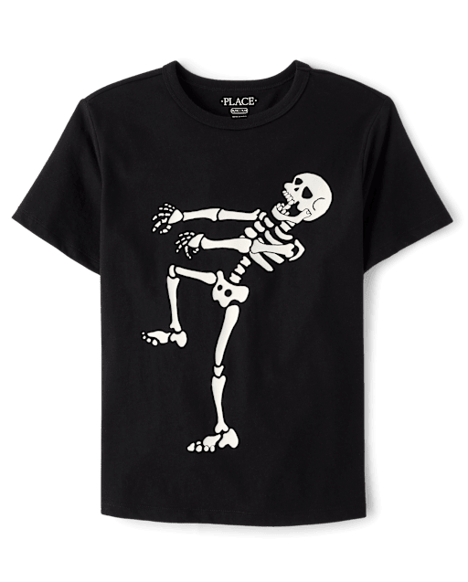 Boys Glow Skeleton Dancer Graphic Tee