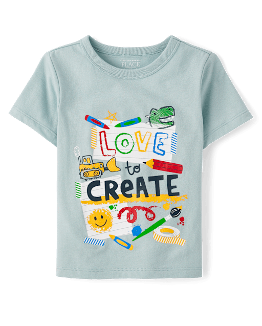 Toddler Boys Love to Create Graphic Tee