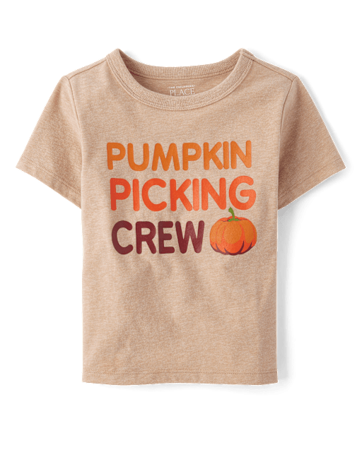 Toddler Matching Family Pumpkin Picking Crew Graphic Tee