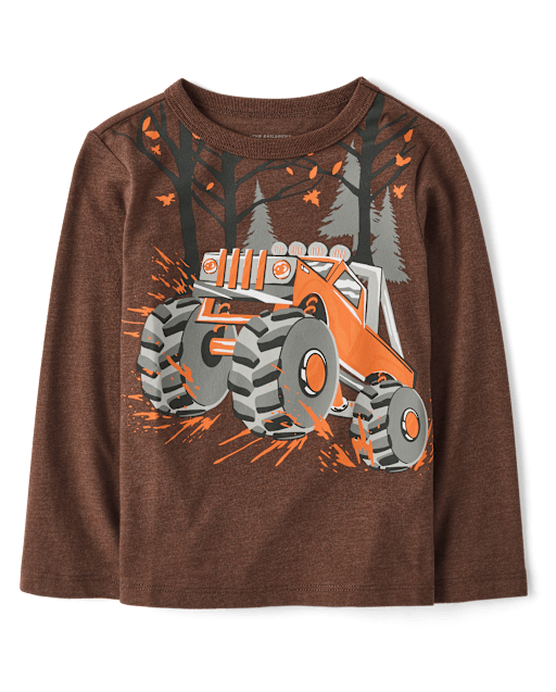 Baby And Toddler Boys Truck Forest Graphic Tee