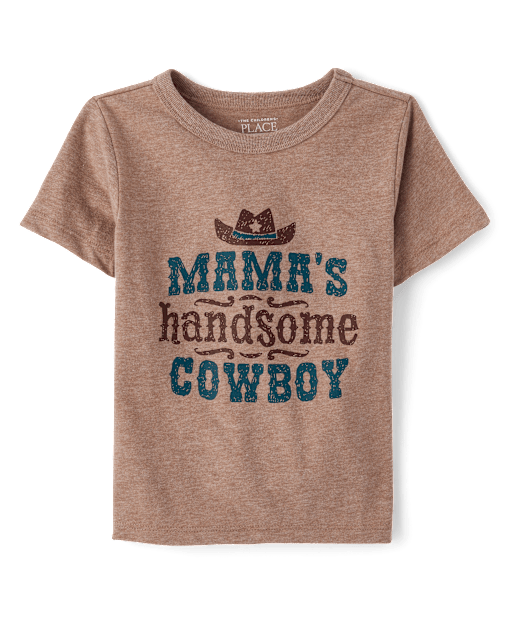 Toddler Boys Mama's Handsome Cowboy Graphic Tee