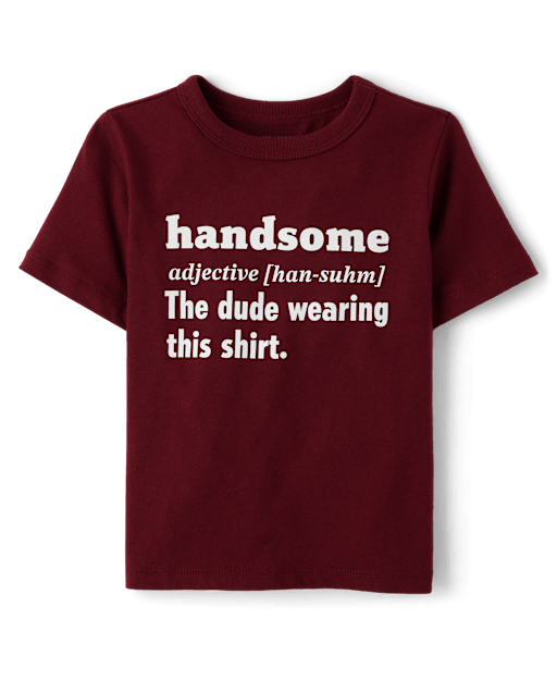 Toddler Boys Handsome Definition Graphic Tee