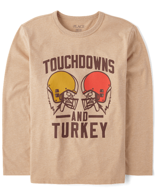 Boys Touchdowns and Turkey Graphic Tee