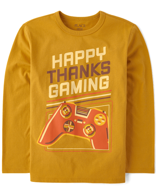 Boys Happy Thanksgaming Graphic Tee