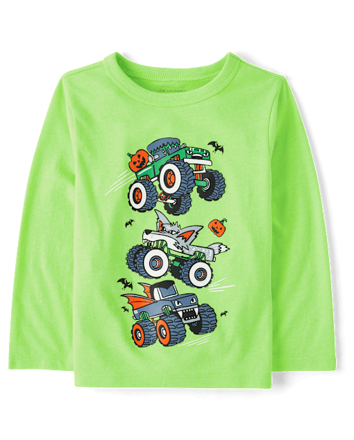 Baby And Toddler Boys Halloween Trucks Graphic Tee