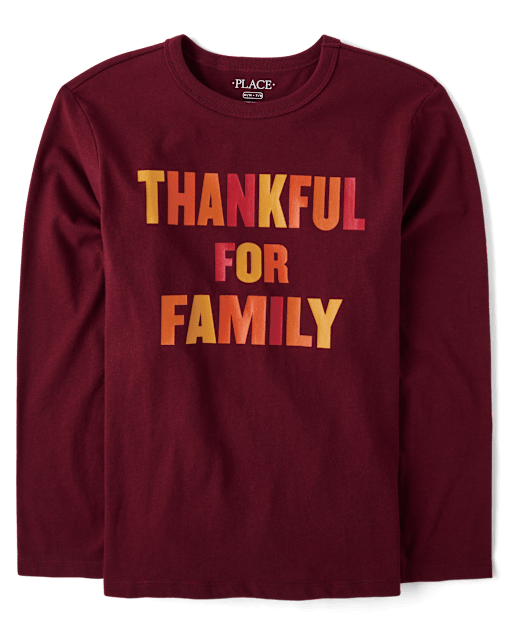 Kids Matching Family Thankful Graphic Tee