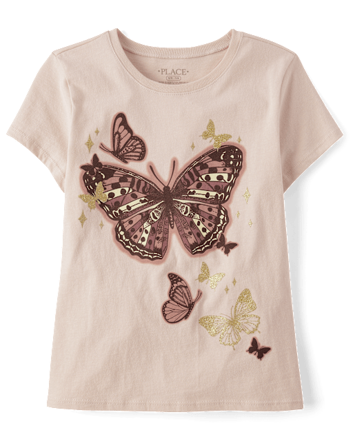 Girls Butterflies Graphic Tee
