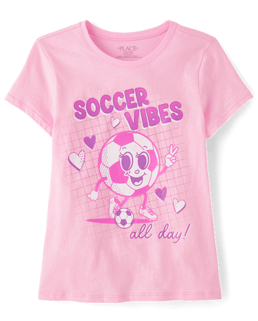 Girls Soccer Vibes Graphic Tee