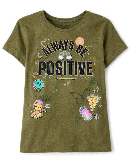 Girls Positive Graphic Tee