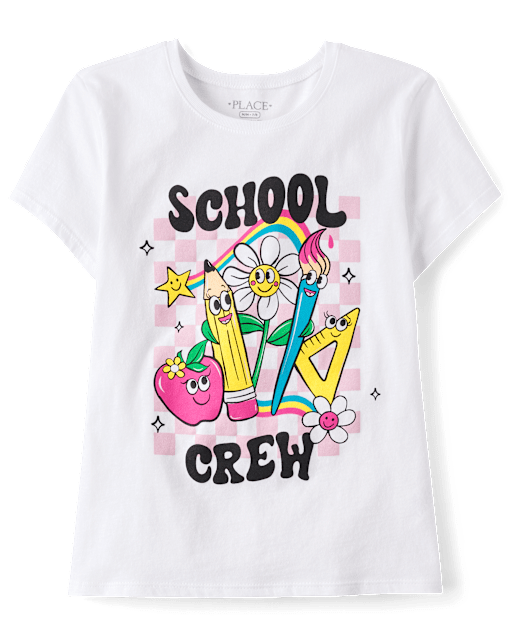 Girls School Crew Graphic Tee
