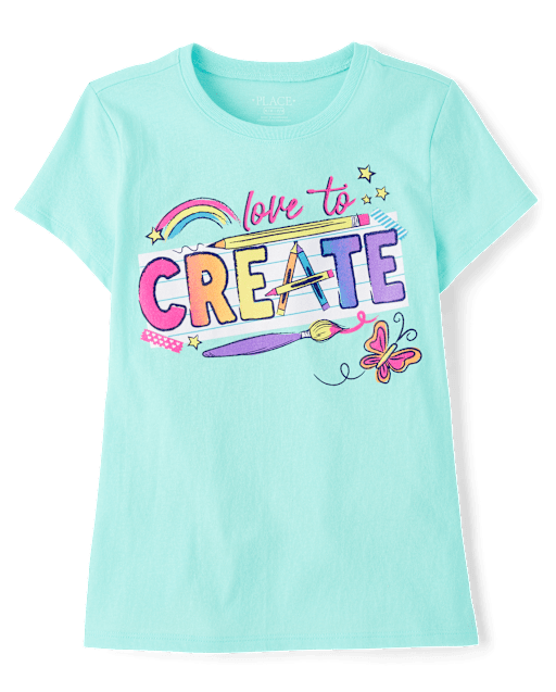 Girls Love to Create Graphic Tee