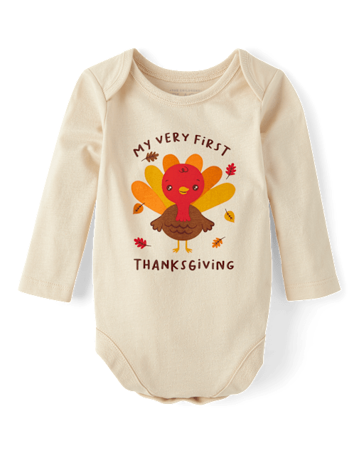 Body graphique pour bébé « Premier Thanksgiving »