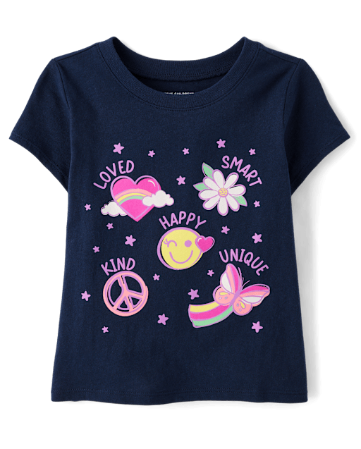 Baby And Toddler Girls I Am Unique Graphic Tee