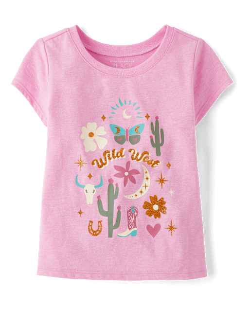 Baby And Toddler Girls Wild West Graphic Tee