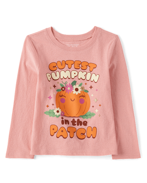 Baby And Toddler Girls Cutest Pumpkin Patch Graphic Tee