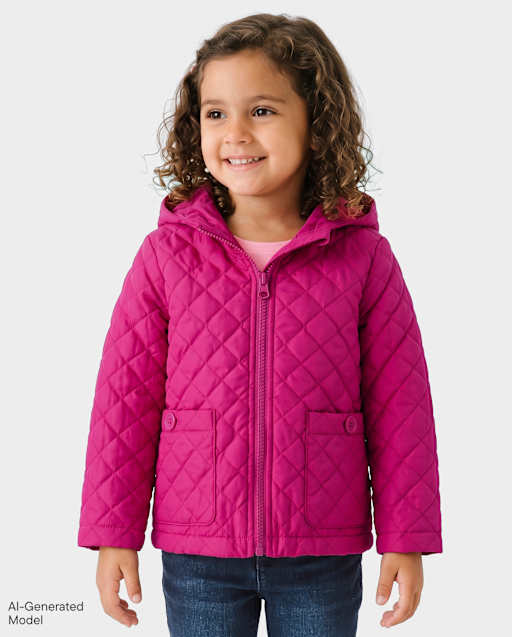 Toddler Girls Quilted Barn Jacket