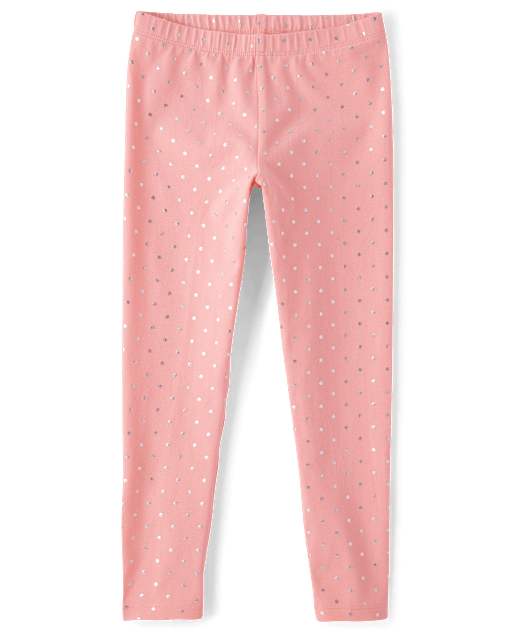 Girls Foil Dot Leggings