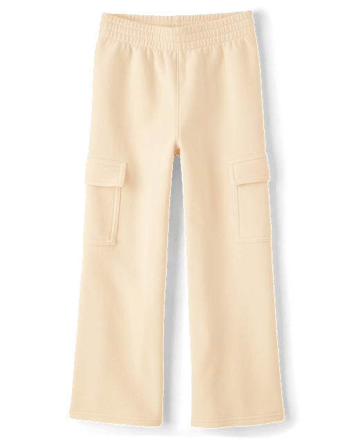 Pantalon cargo large en polaire de qualité supérieure pour fille