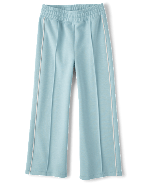 Girls Pintuck Scuba Wide Leg Lounge Pants