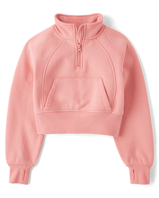 Girls Premium Fleece Quarter Zip Pullover
