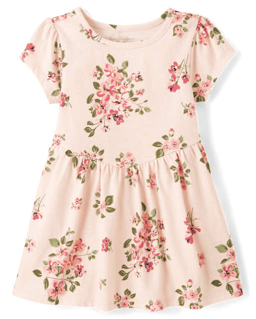 Baby And Toddler Girls Floral V-Waist Dress