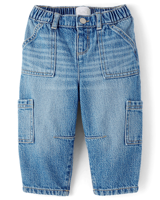 Toddler Girls Utility Barrel Jeans