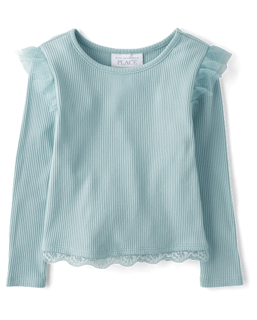 Baby And Toddler Girls Pointelle Flutter Top