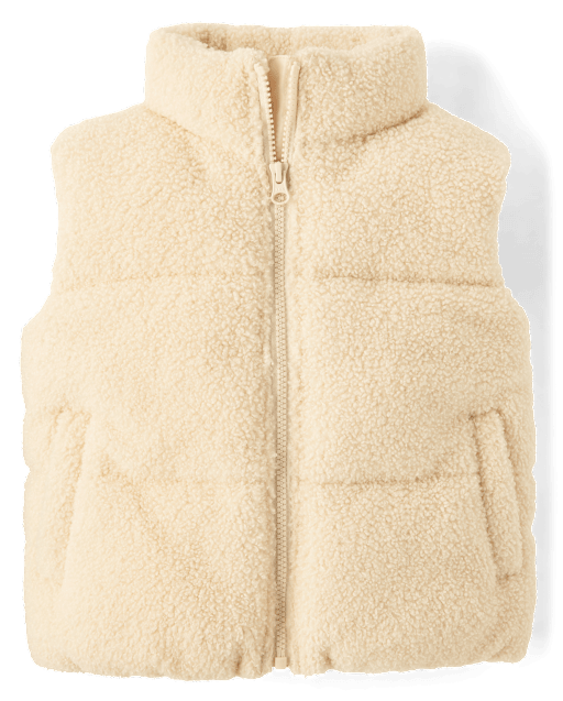 Girls Sherpa Puffer Vest