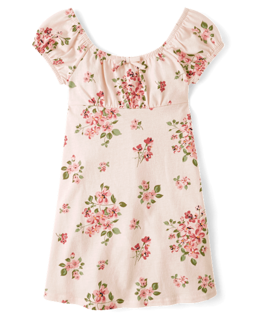Girls Print Fit And Flare Dress