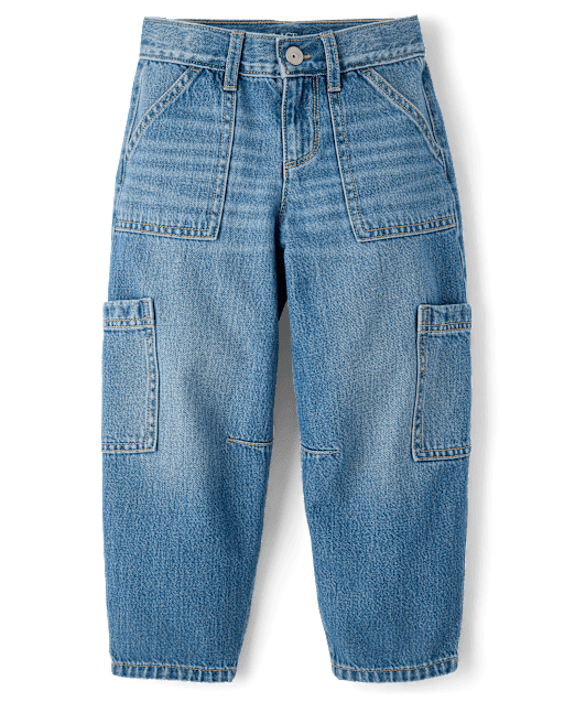 Girls Utility Barrel Jeans