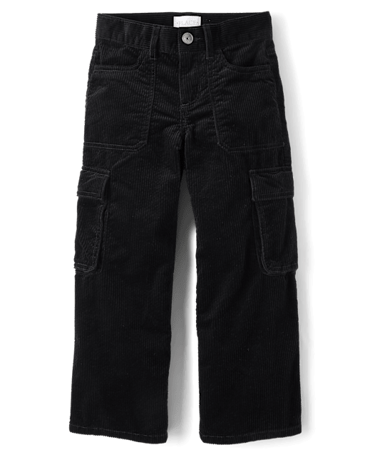Kids Corduroy Baggy Cargo Pants