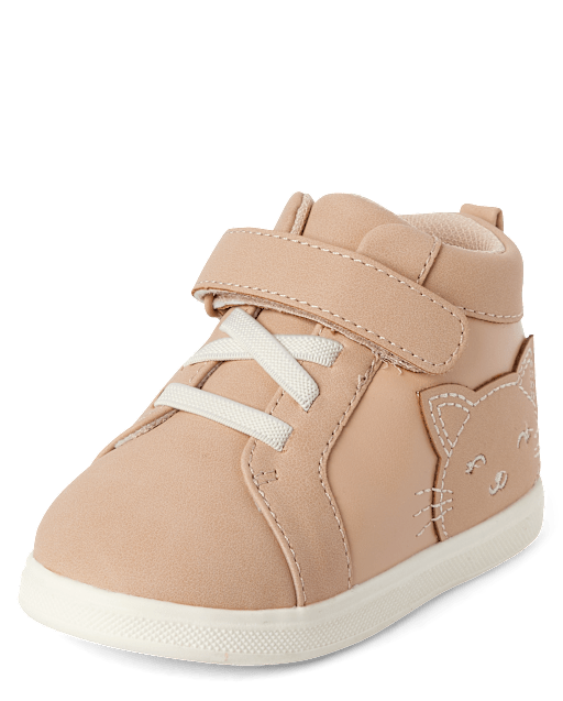 Baby And Toddler Girls First Steps Cat Sneakers