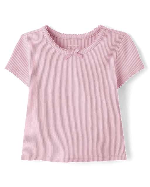 Baby And Toddler Girls Ribbed Baby Tee