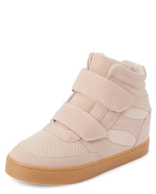 Girls Wedge High Top Sneakers