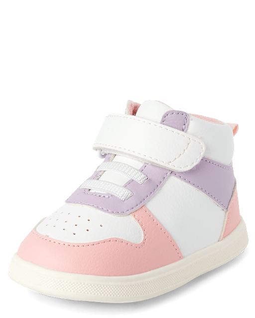 Baby And Toddler Girls First Steps Colorblock High Top Sneakers