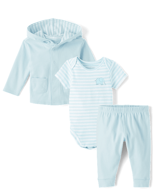 Baby Boys Striped 3-Piece Outfit Set