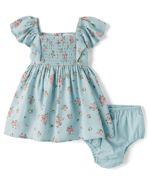 Baby Girls Floral Flutter Dress