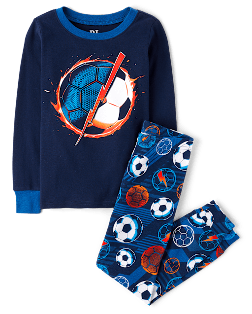 Pyjama de football ajusté en coton pour garçon