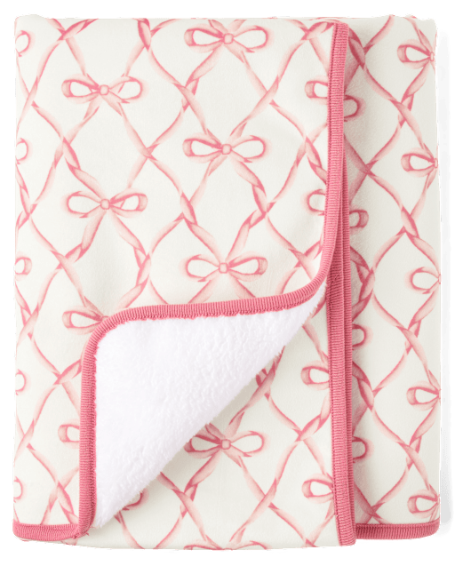 Couverture douillette avec nœud pour bébé fille
