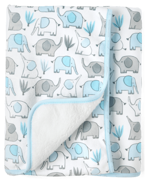Couverture douillette éléphant pour bébé garçon